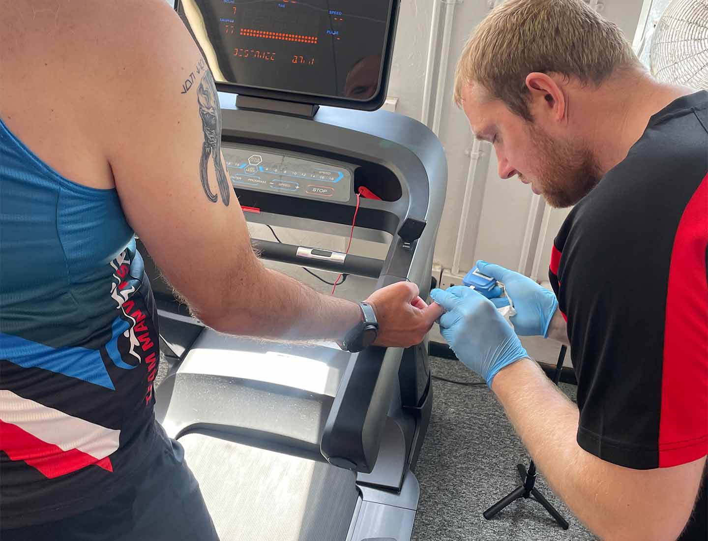 Therapist supporting client during treatment session