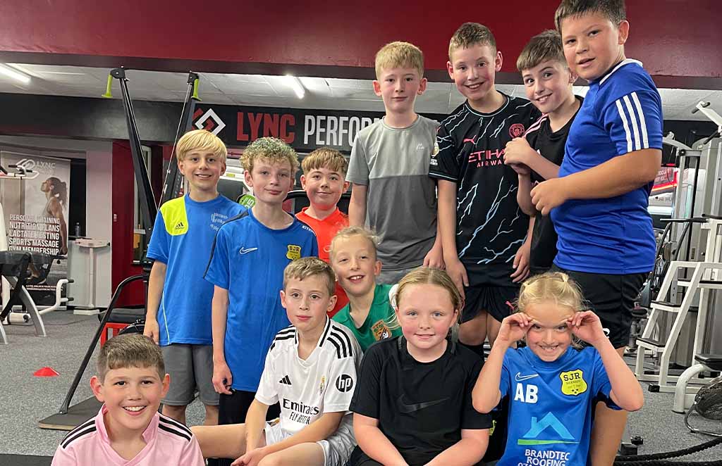 Group of young athletes attending Lync Active training session