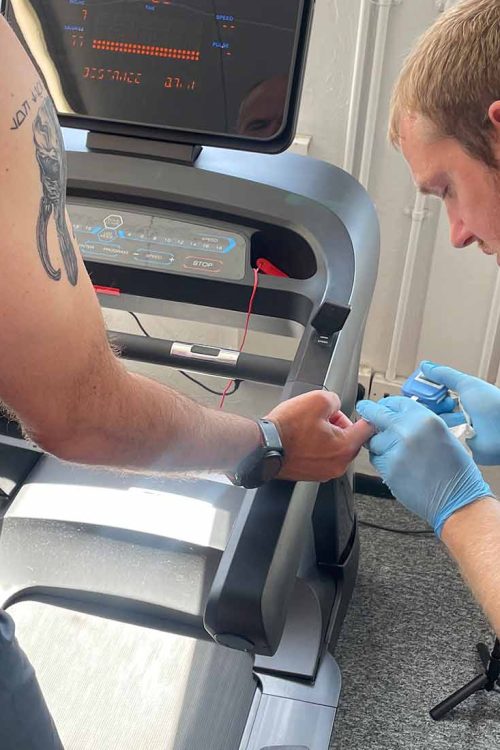 Therapist supporting client during treatment session