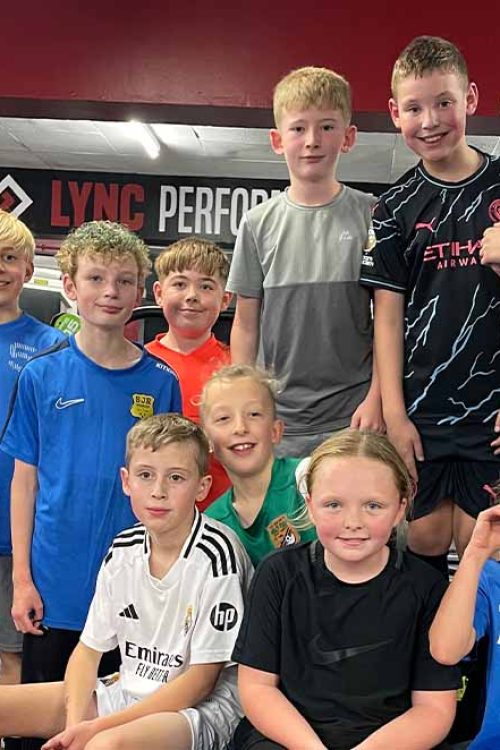 Group of young athletes attending Lync Active training session